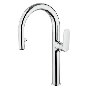 Single handle pull-down spray kitchen faucet Kitchen Faucet lastoscana Silver